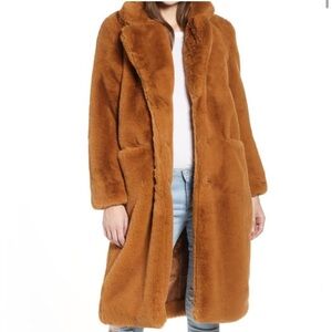 Apparis Laure Coat Faux Fur size S brown